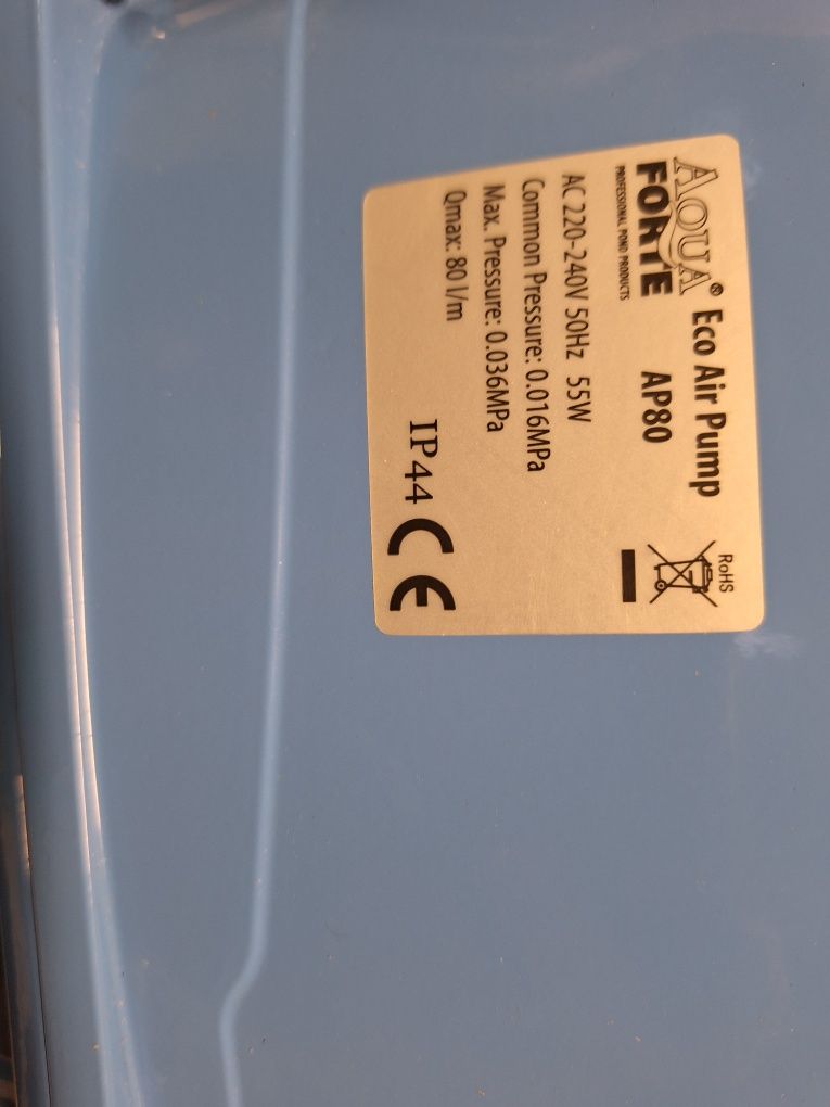 aquaforte ap 80 dmuchawa sprężarka karp szczupak jesiotr