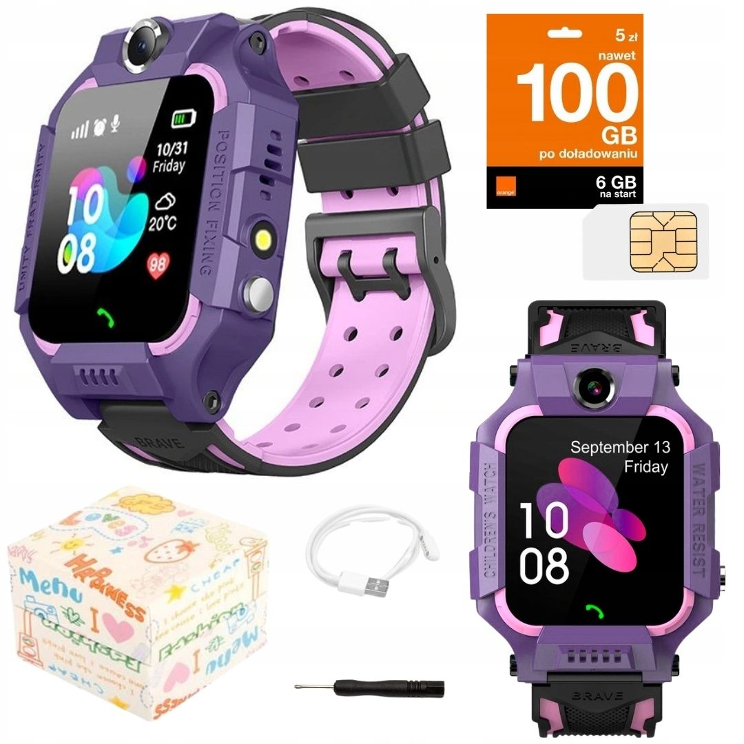 Smartwatch Dla Dzieci Zegarek Dziecięcy Lokalizator Lbs + Karta SIM