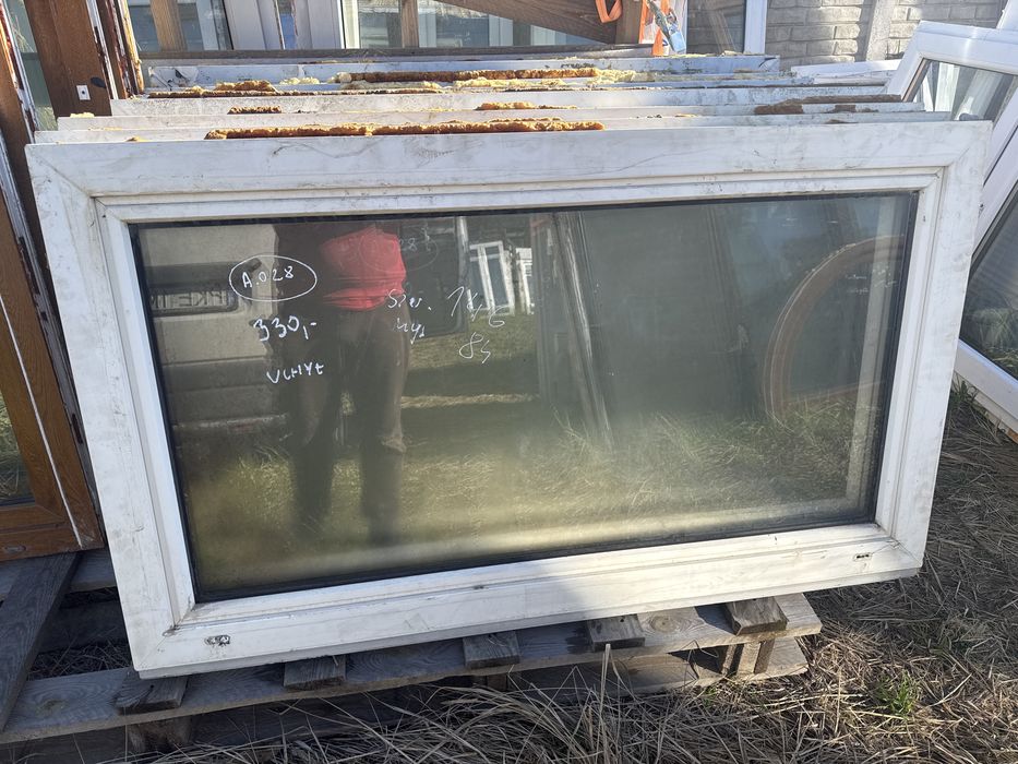 10x okno plastikowe 146x84 biale uchylne garazowe (dostawa, garaz)