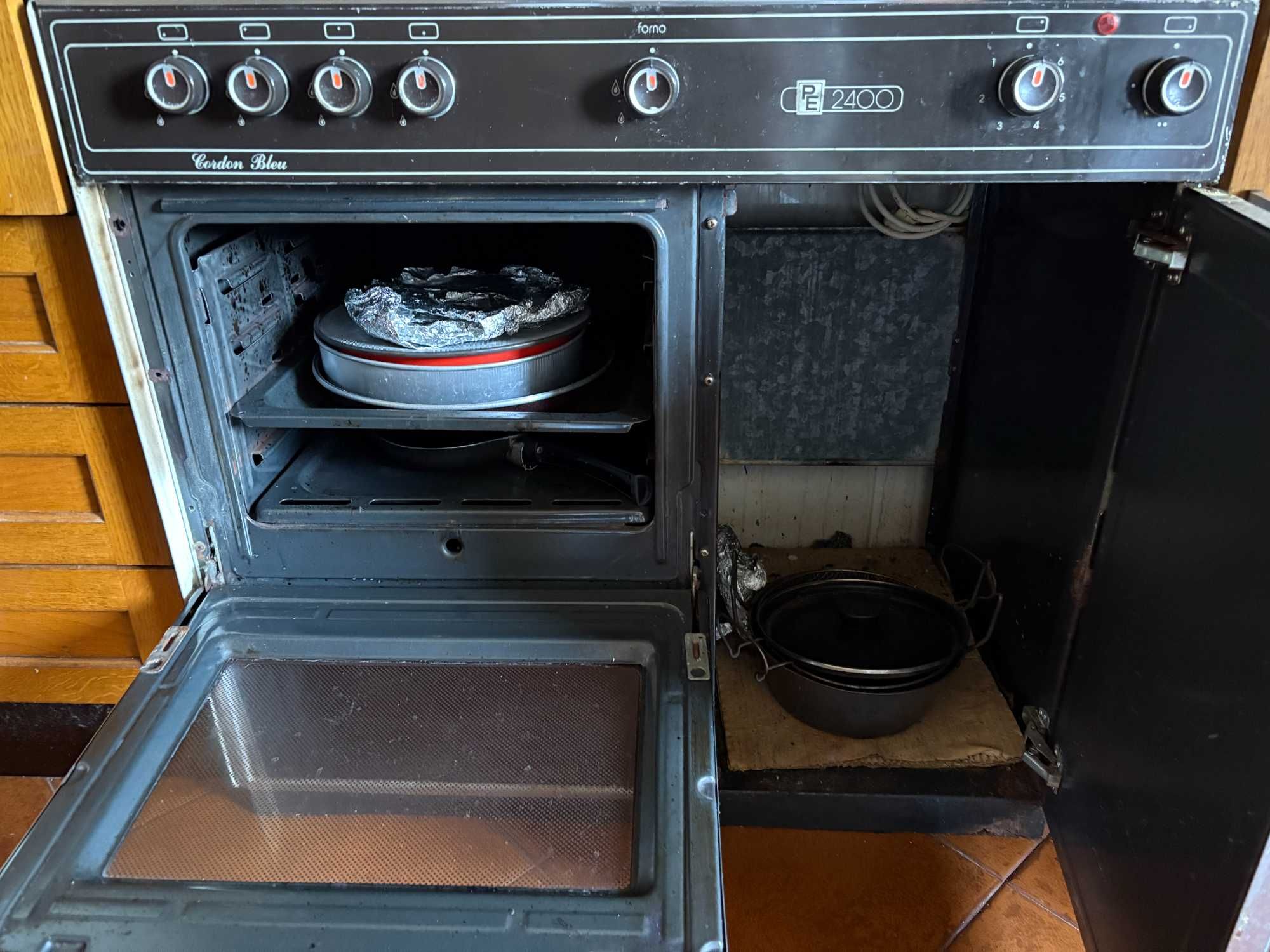 Fogão 90cm 4 bicos gás + 2 elétricos