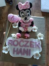Dekoracja Ozdoba na tort myszka Miki rok Hani figurka z masy cukrowej