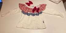 Camisola branca menina 6 anos com gancho para cabelo a combinar