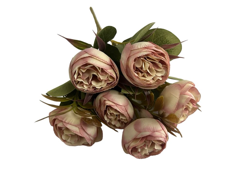 BUKIET PEONII-6 KOLORÓW-kwiat sztuczny(cena za 1 bukiecik)róża piwonia