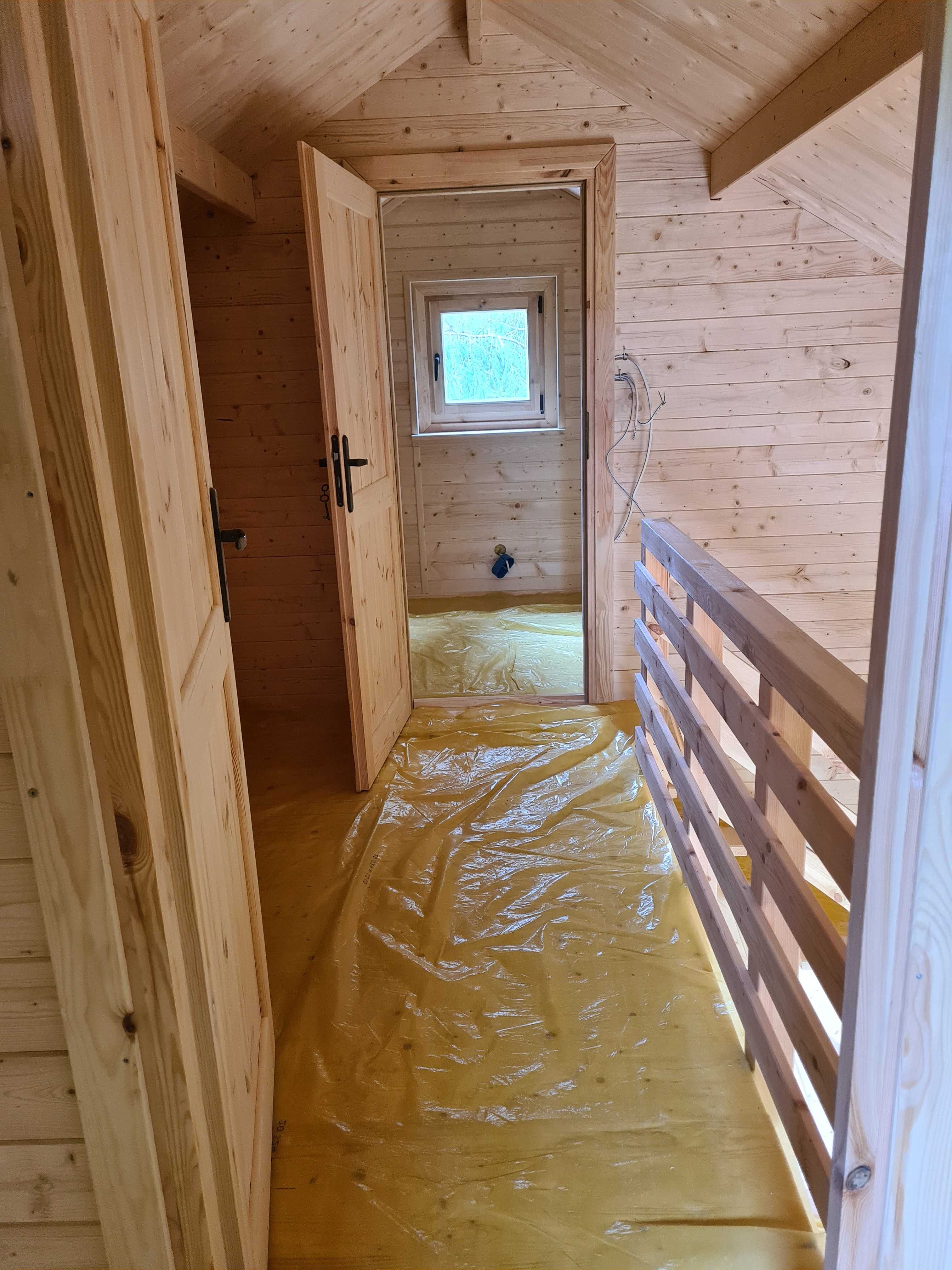 DREWNIANY Domek Letniskowy Całoroczny JAN II 55 + 10 M2