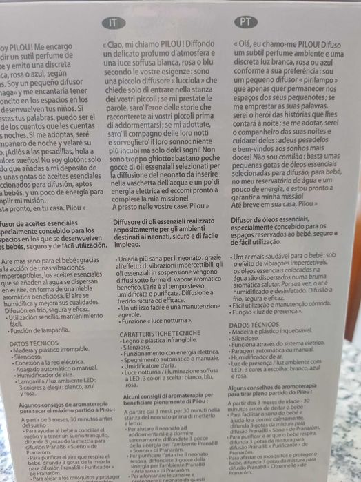Difusor de óleos essenciais p/ bebés Pulou, a partir dos 3m