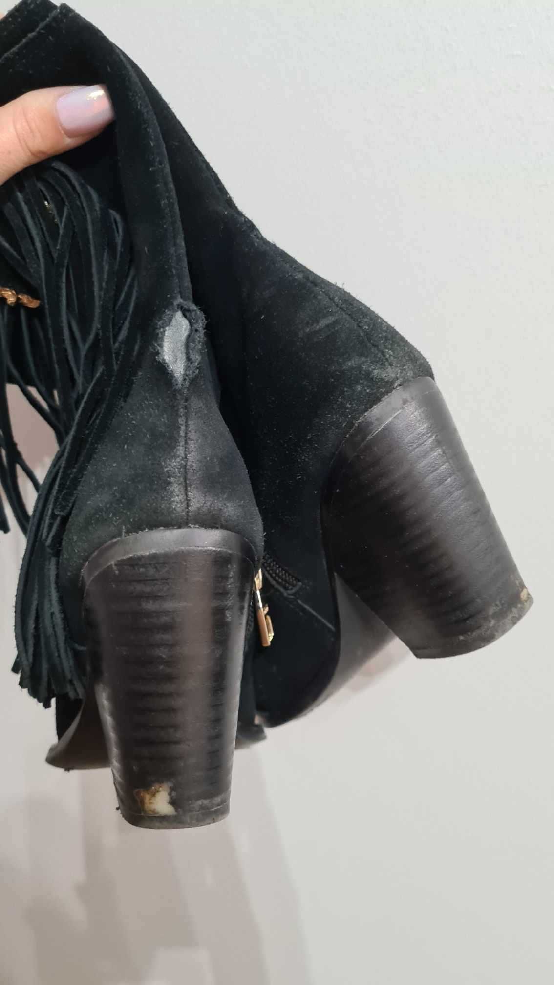 kowbojki czarne Versace damskie rozmiar 39