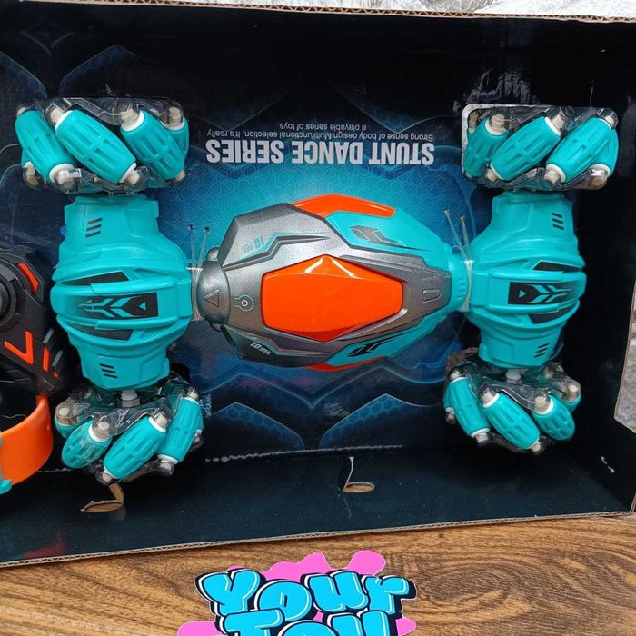 Трюковая Машинка Перевертыш на Радиоуправлении Аккумуляторная Синяя