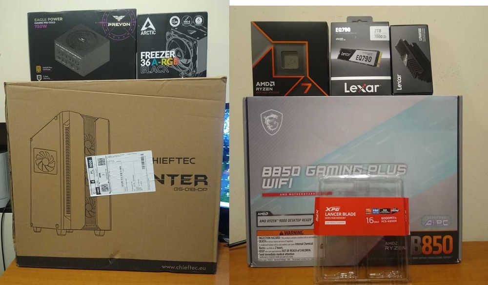PC GAMING Ryzen 7 9700X/ MSI B850/ DDR5 32 GB/ EQ790 2 TB