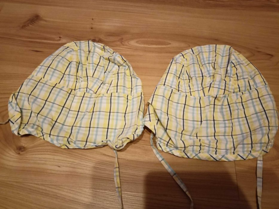 2x czapka na lato 9-12 mcy