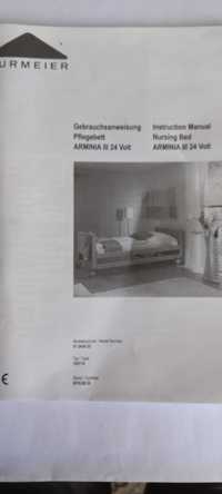 łóżko rehabilitacyjne Burmeier Arminia III z materacem p. odleżynowym,
