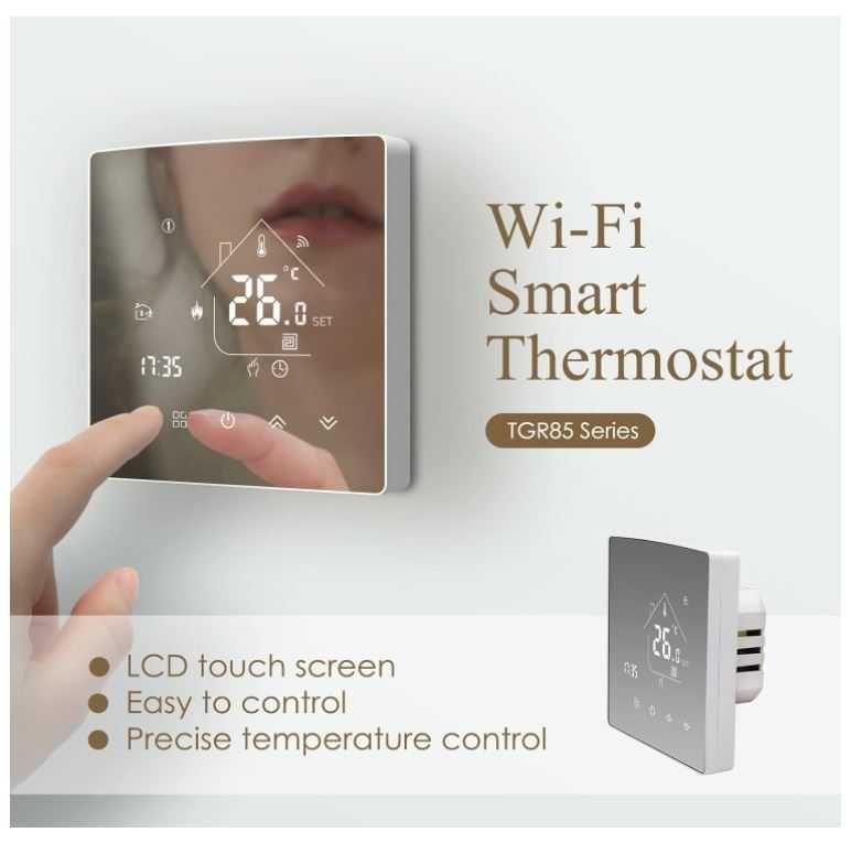 Inteligentny termostat WIFI Beok TGR85WIFI-EP elektryczne ogrzewanie