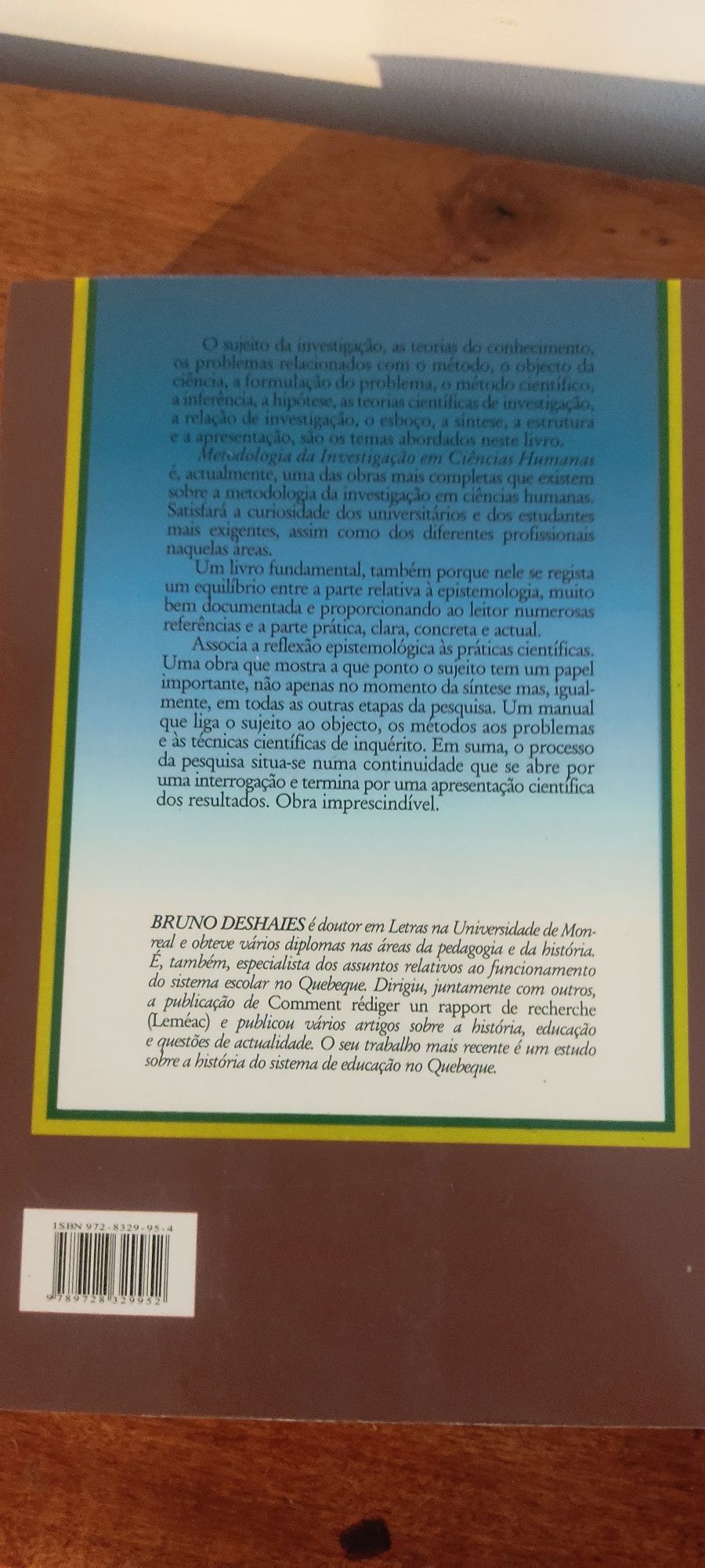 Livro Metodologia da Investigação em Ciências Humanas