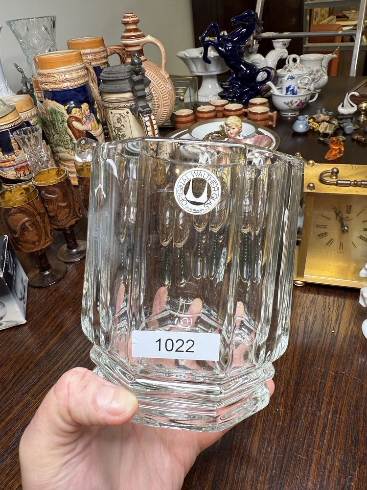 Szklany pojemnik na lód wazon dekoracja szklana Walther Glas 1022
