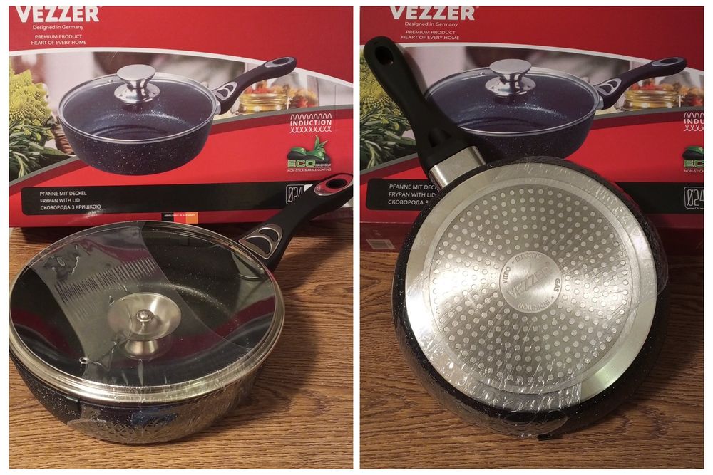 Сковорідка сотейник Vezzer з кришкою.