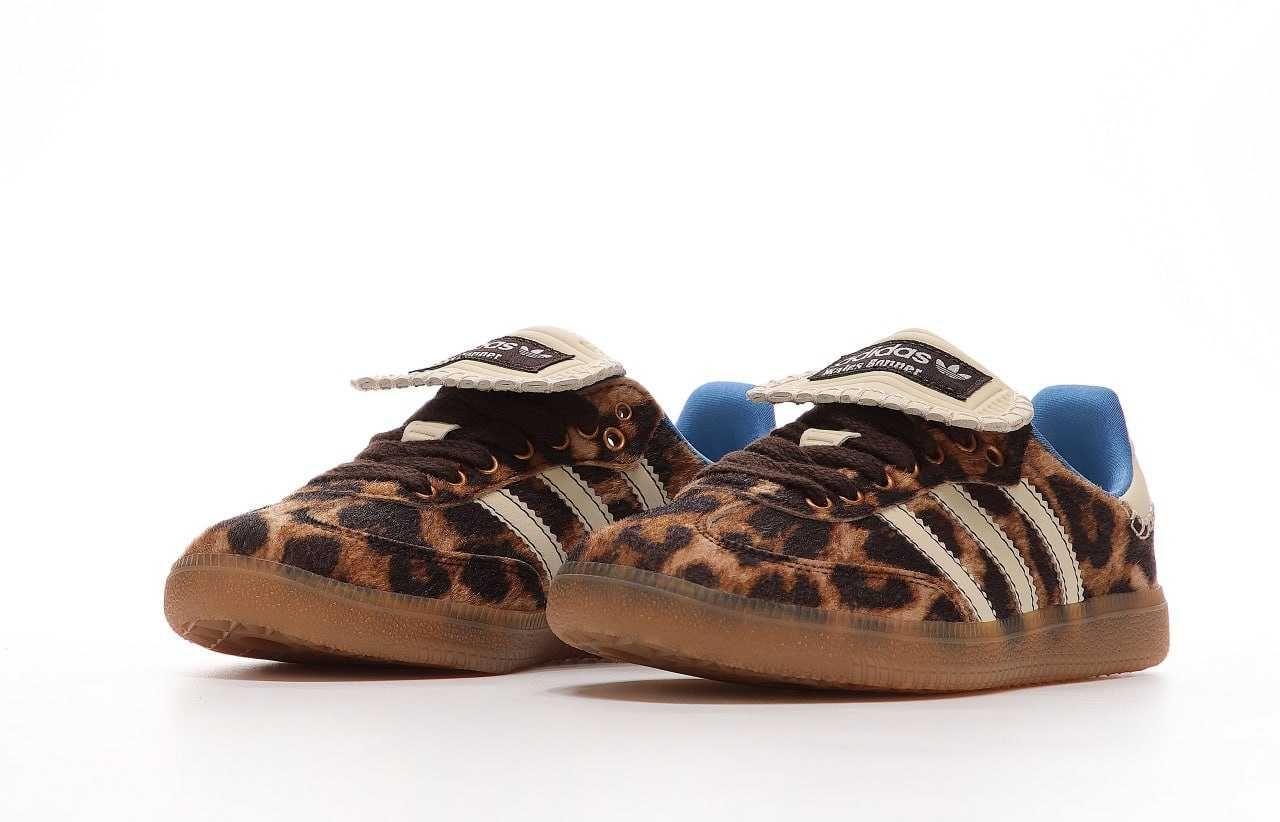 Женские кожаные кроссовки Adidas Samba x Wales Bonner адидас самба