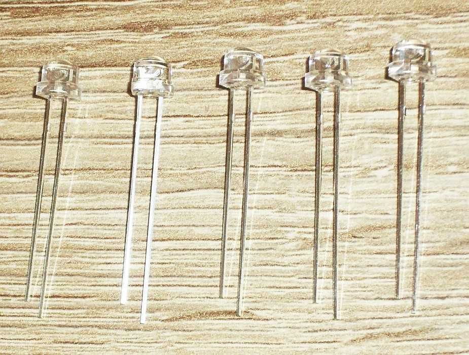 LED 4.8 mm biała zimna 100°; 2.2 cd (5 lm) 20 mA; OSPW56A1A-MN, 10 szt