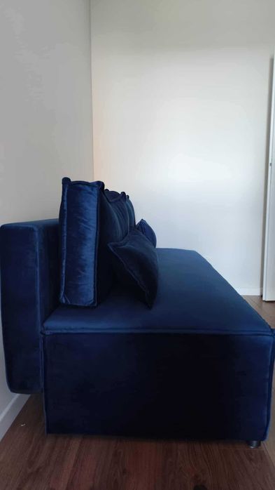 Sofa/kanapa rozkładana granatowa