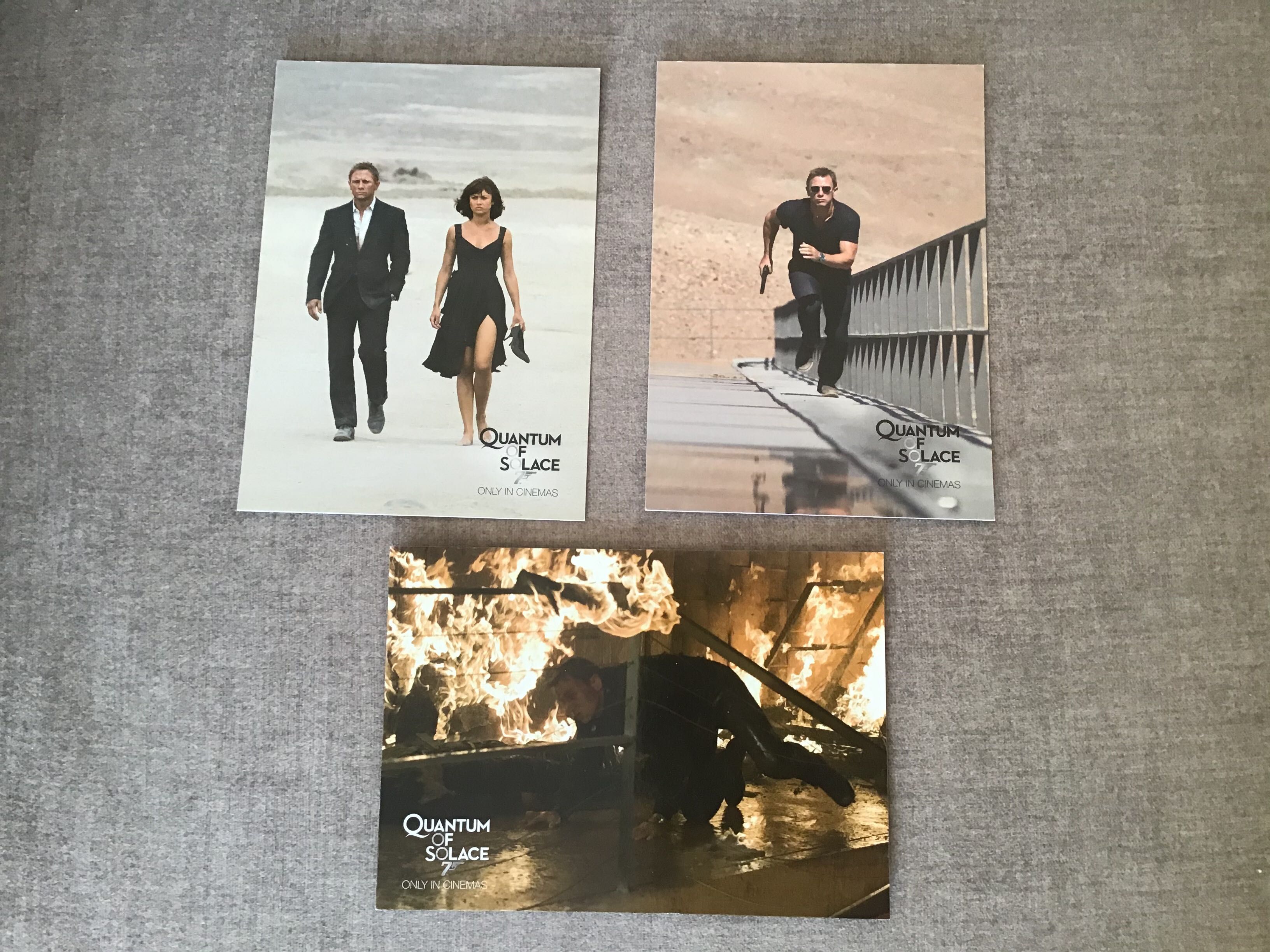 Widokówki z filmu James Bond Quantum of Solace 3 sztuki