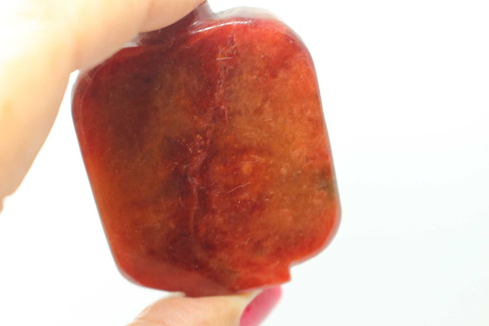 Snuff Bottle em JADE Laranja XIX