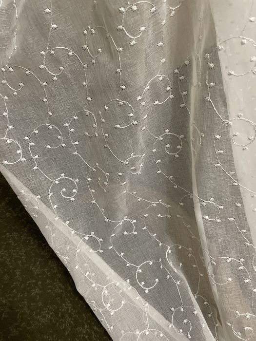 Тюль лляна біла 4*2,37