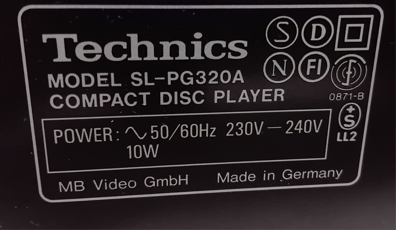 TECHNICS leitor de cd SL-P320A