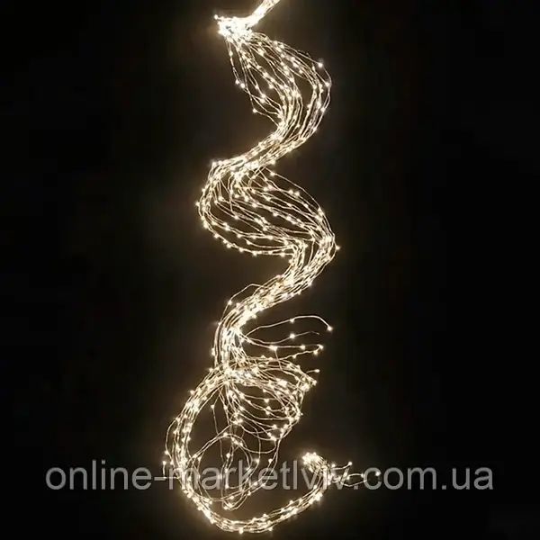 Гирлянда гірлянда кінський хвіст 30 ліній по 3м. капля,900 led usb+б