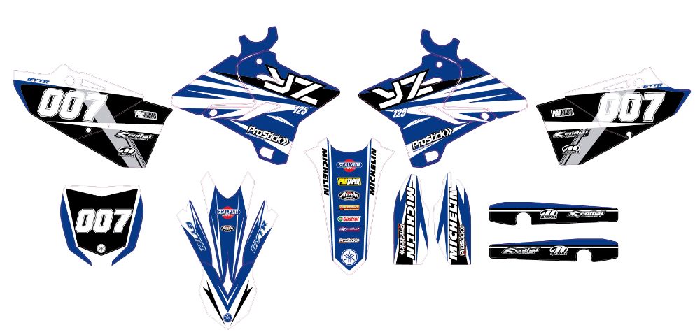 Kit autocolantes YAMAHA YZ 125 250