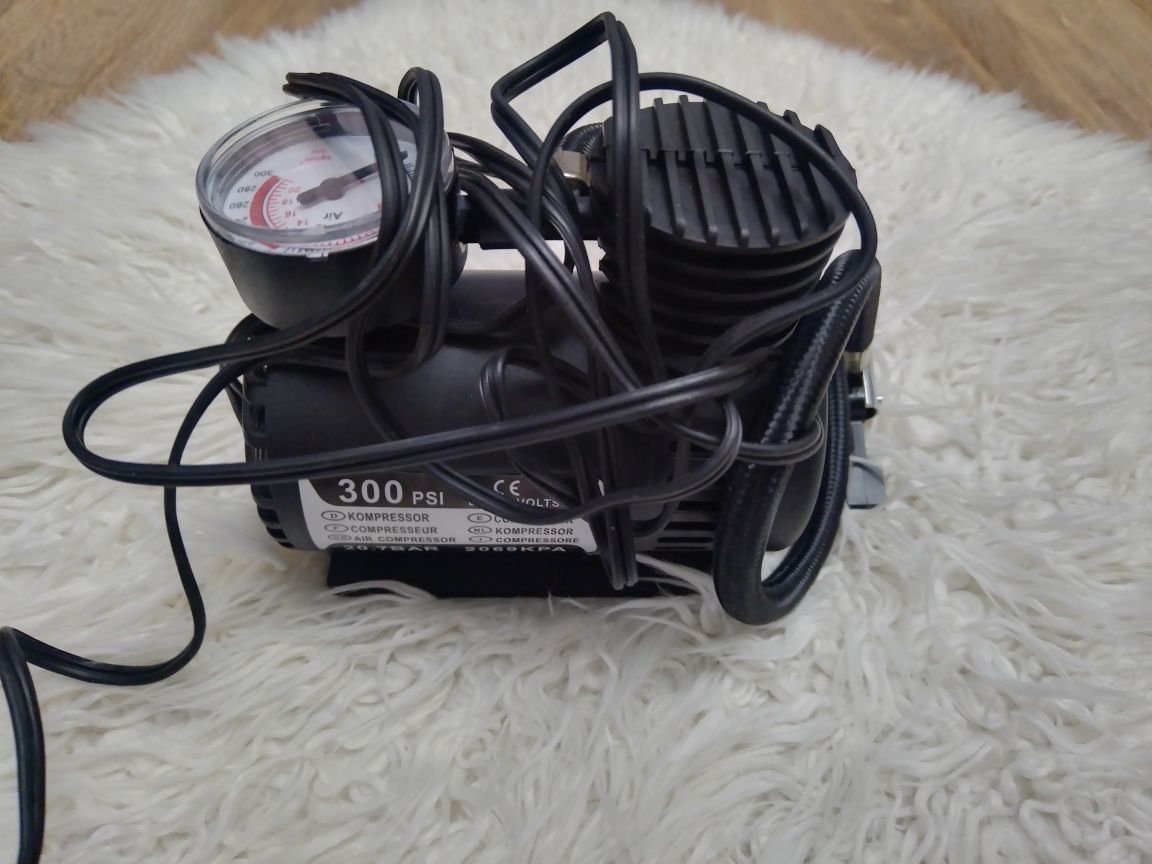 Pompka samochodowa kompresor 12v biwak namiot materac