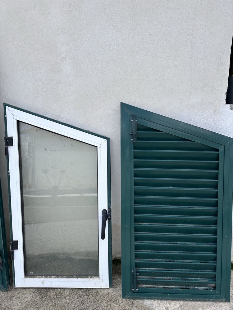 2 Janelas de aluminio de vidro duplo