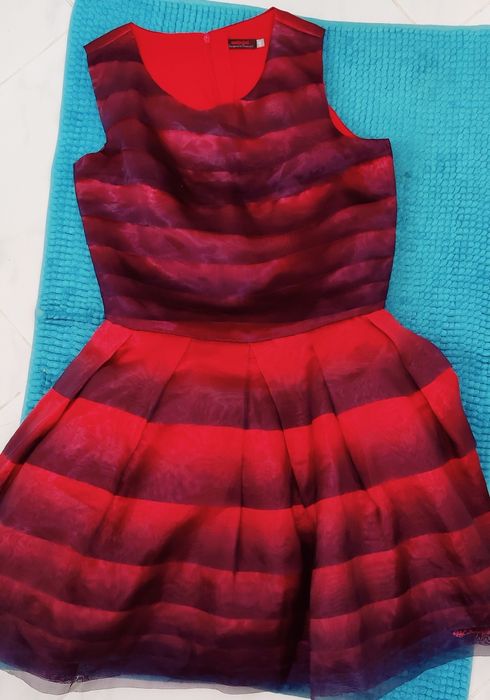 Sukienka dziewczęca 158 tafta wizytowa GRATIS sweterek bez 158