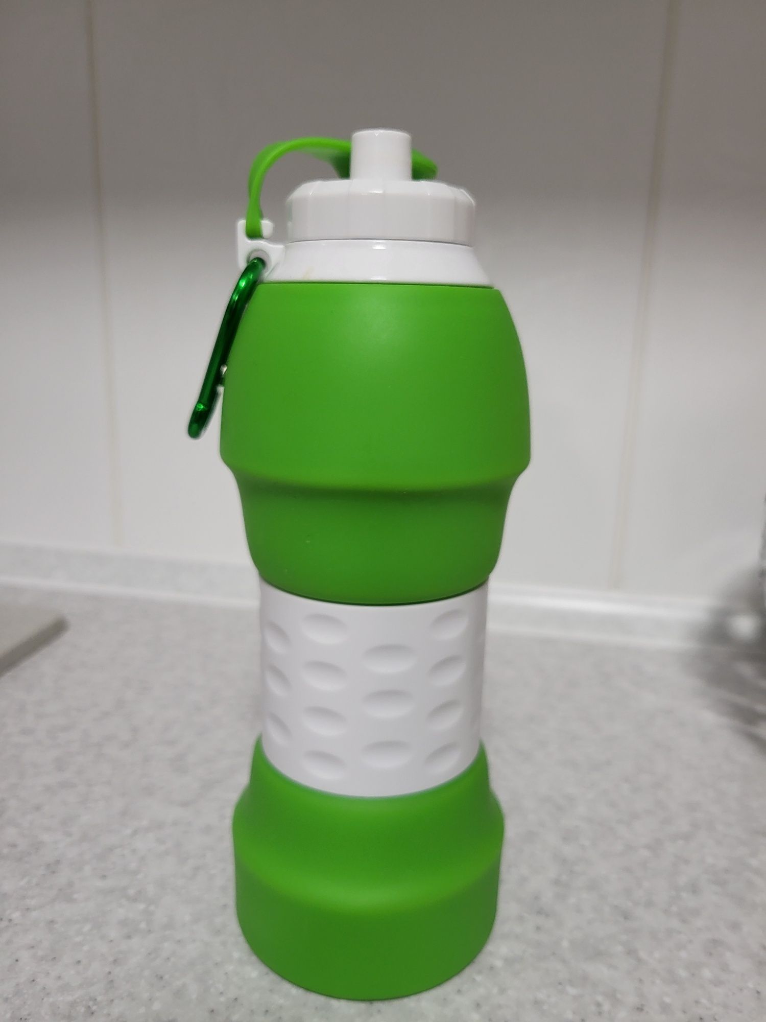Складна пляшка для води TEMPO, Силіконова - 580 мл (є сіра і салатова)