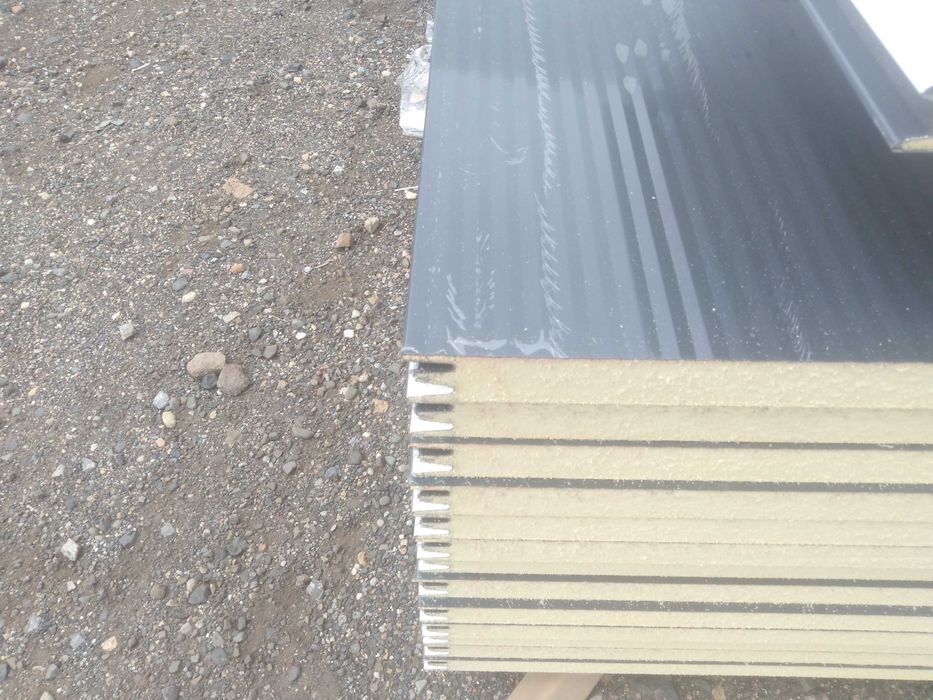 Płyta warstwowa poliuretanowa pianka PIR gr. 40 mm Grafit, antracyt