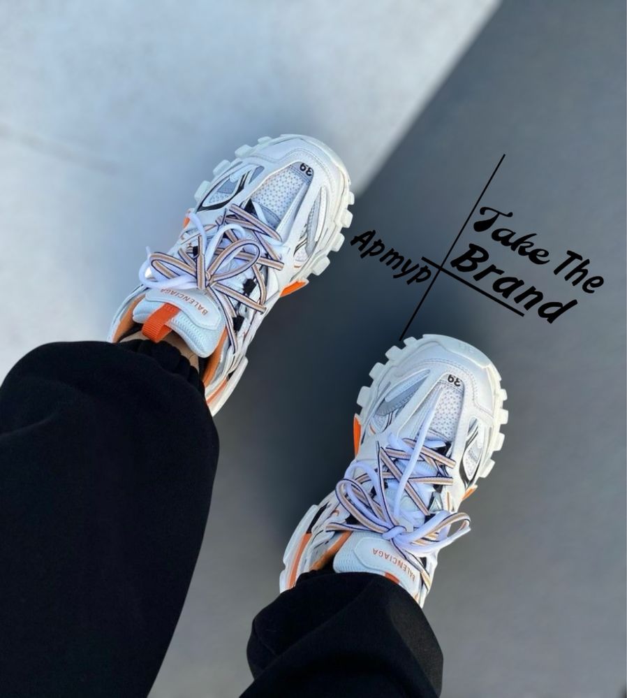 36-45р Кроссовки Balenciaga Track Black White Grey 1-1 Original