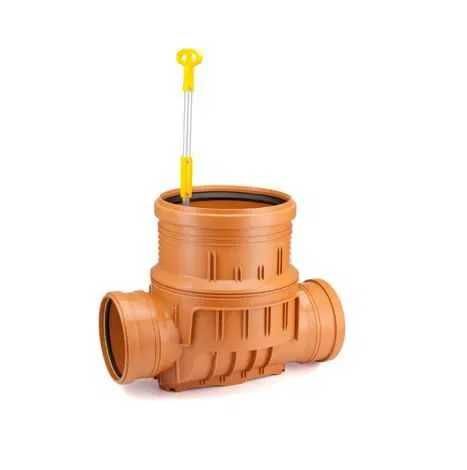 Kineta przelotowa fi 160 z zasuwą burzową.