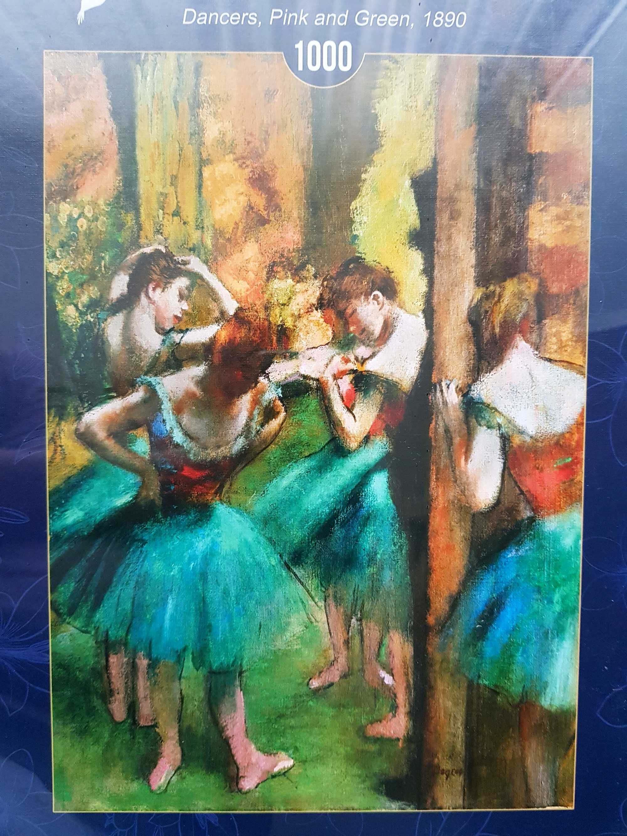 Puzzle Bluebird 1000 Różowa I Zielona Tancerka Degas NOWE
