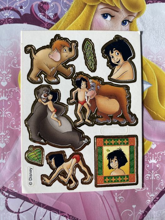 Naklejki, księga dżungli, disney, stare