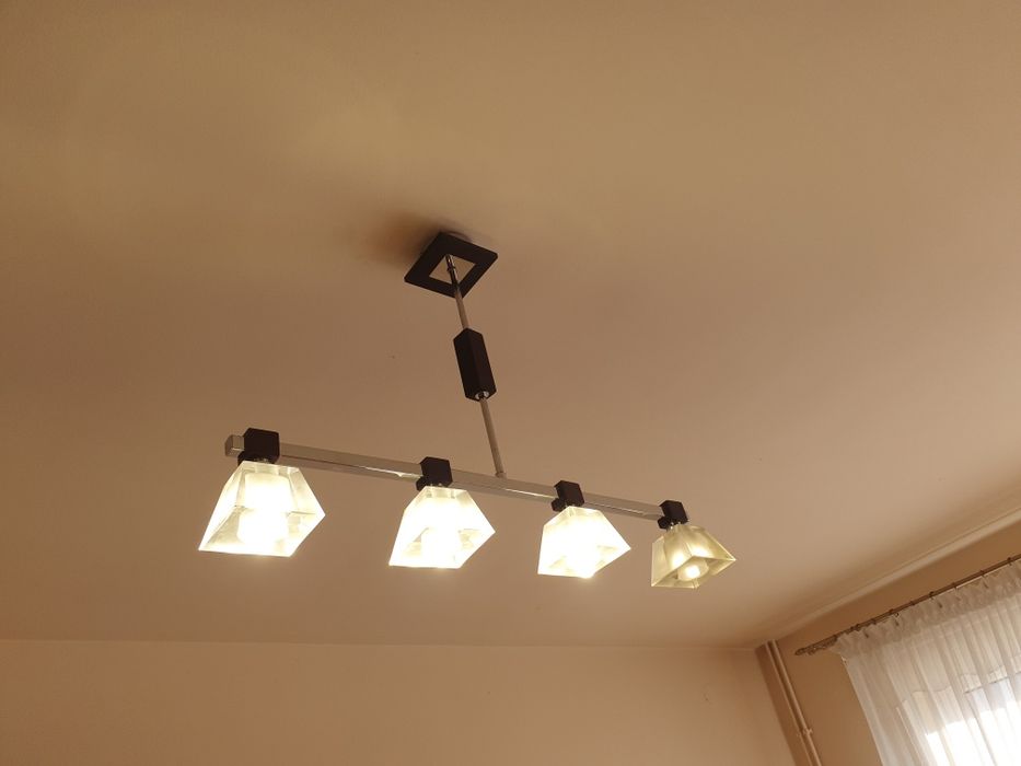 Lampa wisząca sztywna ciemny brąz srebro