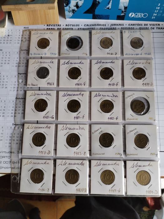 Moedas antigas Alemanha