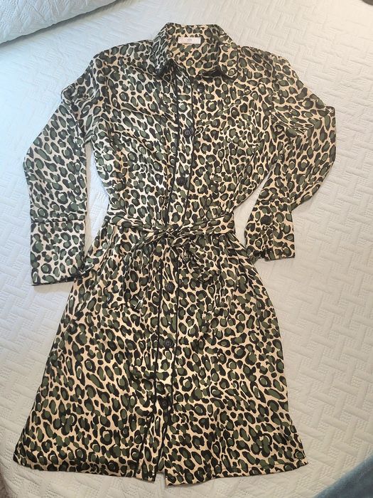 Vestido camiseiro acetinado La Redoute