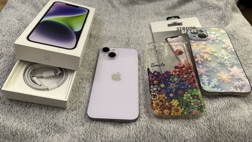iPhone 14 Purple 128GB 100% baterii super stan