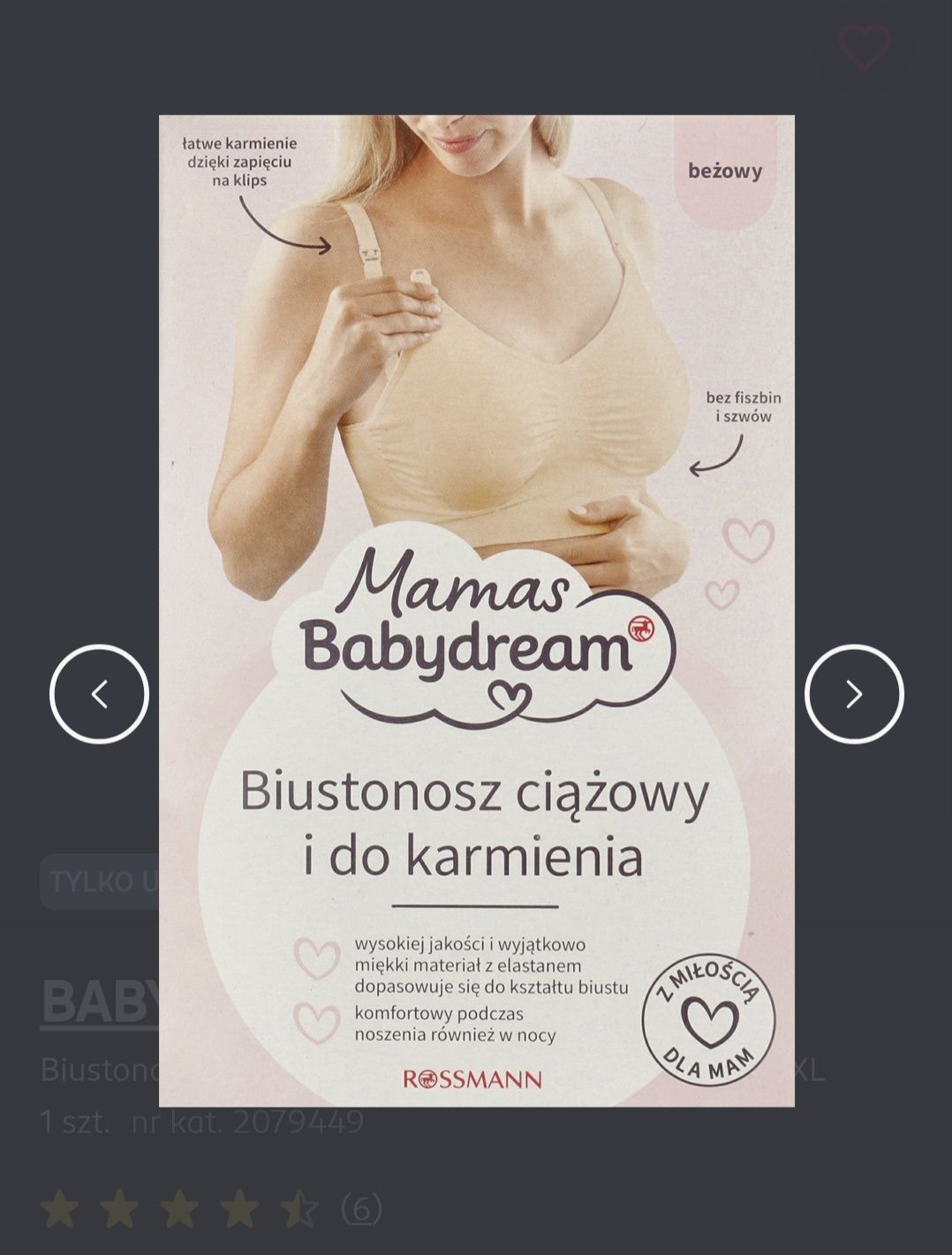 Biustonosz ciążowy do karmienia XXL