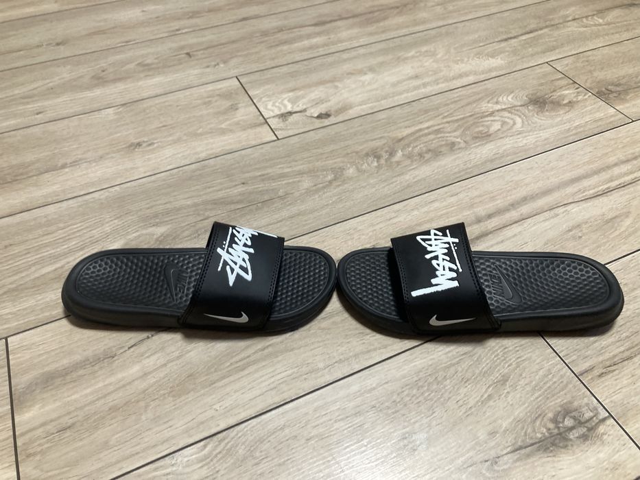 Тапочки мужские Nike Benassi Stussy Black