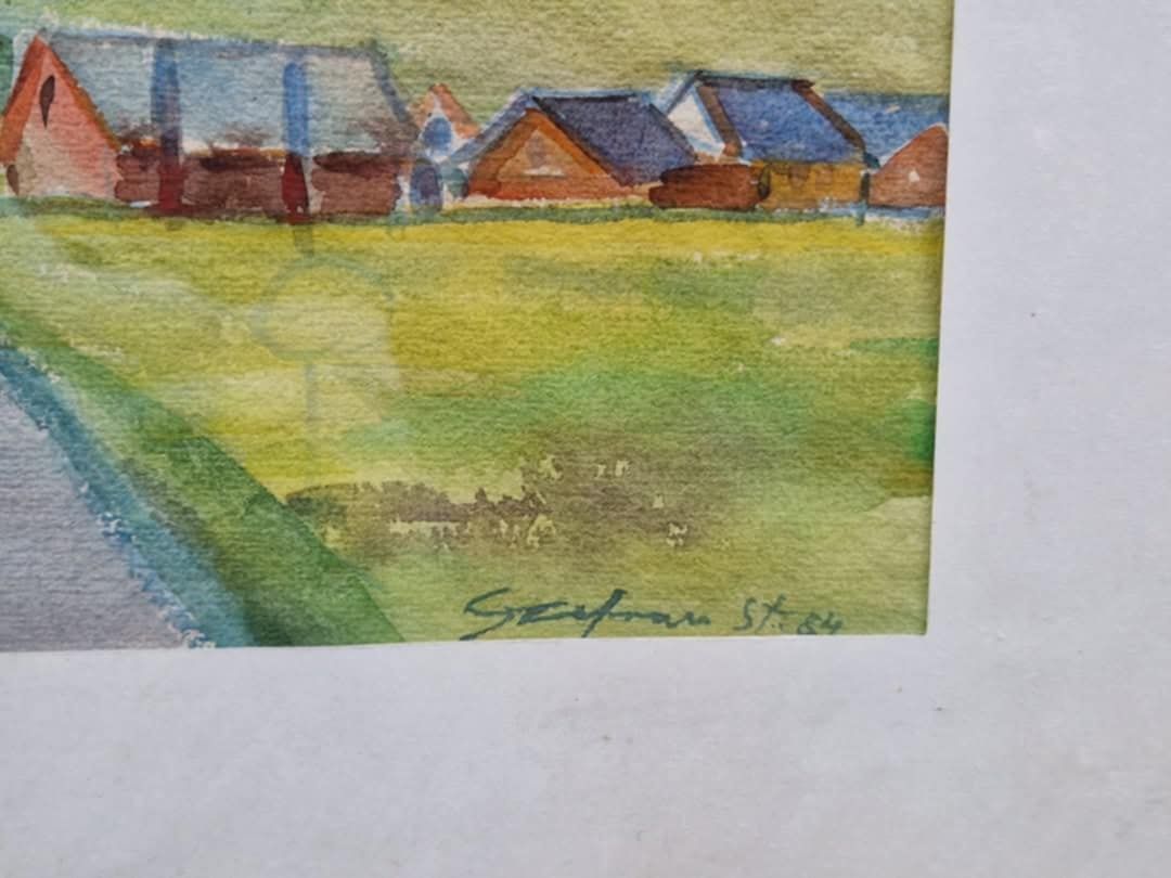 Stanisław Szafran Akwarela Góry 
Wymiar całkowity 570mm x 475mm
Ramka