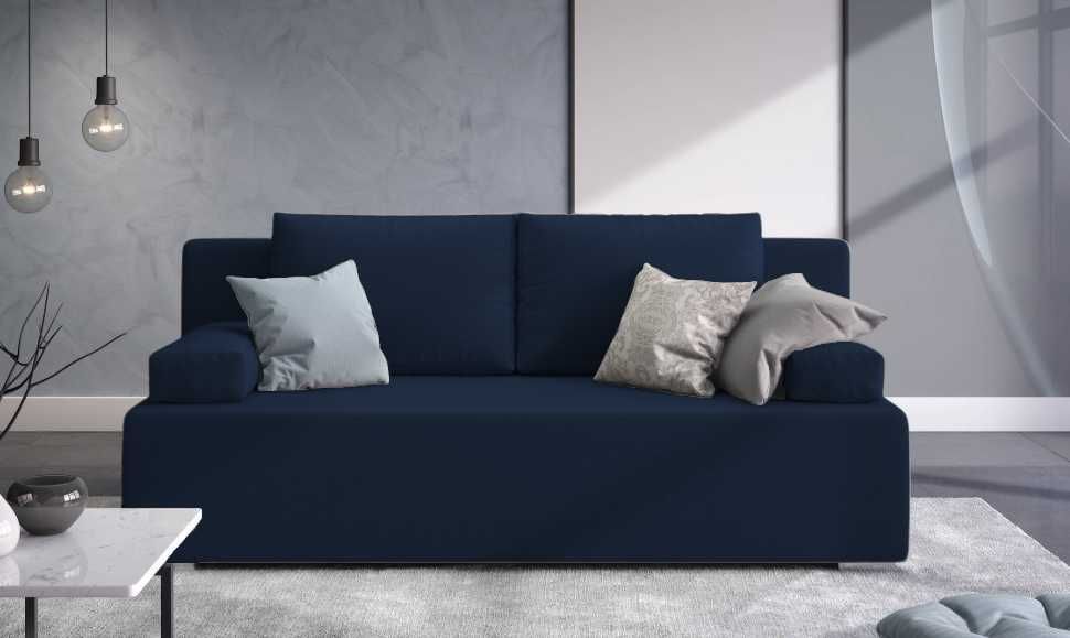 Kanapa,sofa tapicerowana z funkcja spania, pojemnik, sprężyny