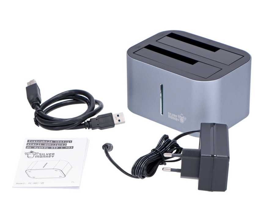 Silver Monkey Stacja dokująca 2x HDD 2.5"/3.5"