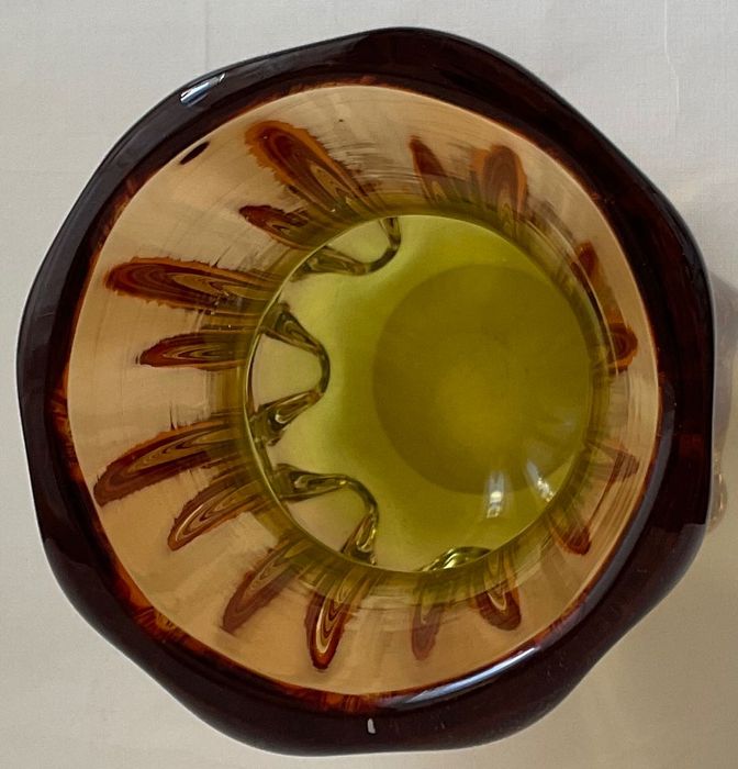 Ваза богемское стекло времён СССР.