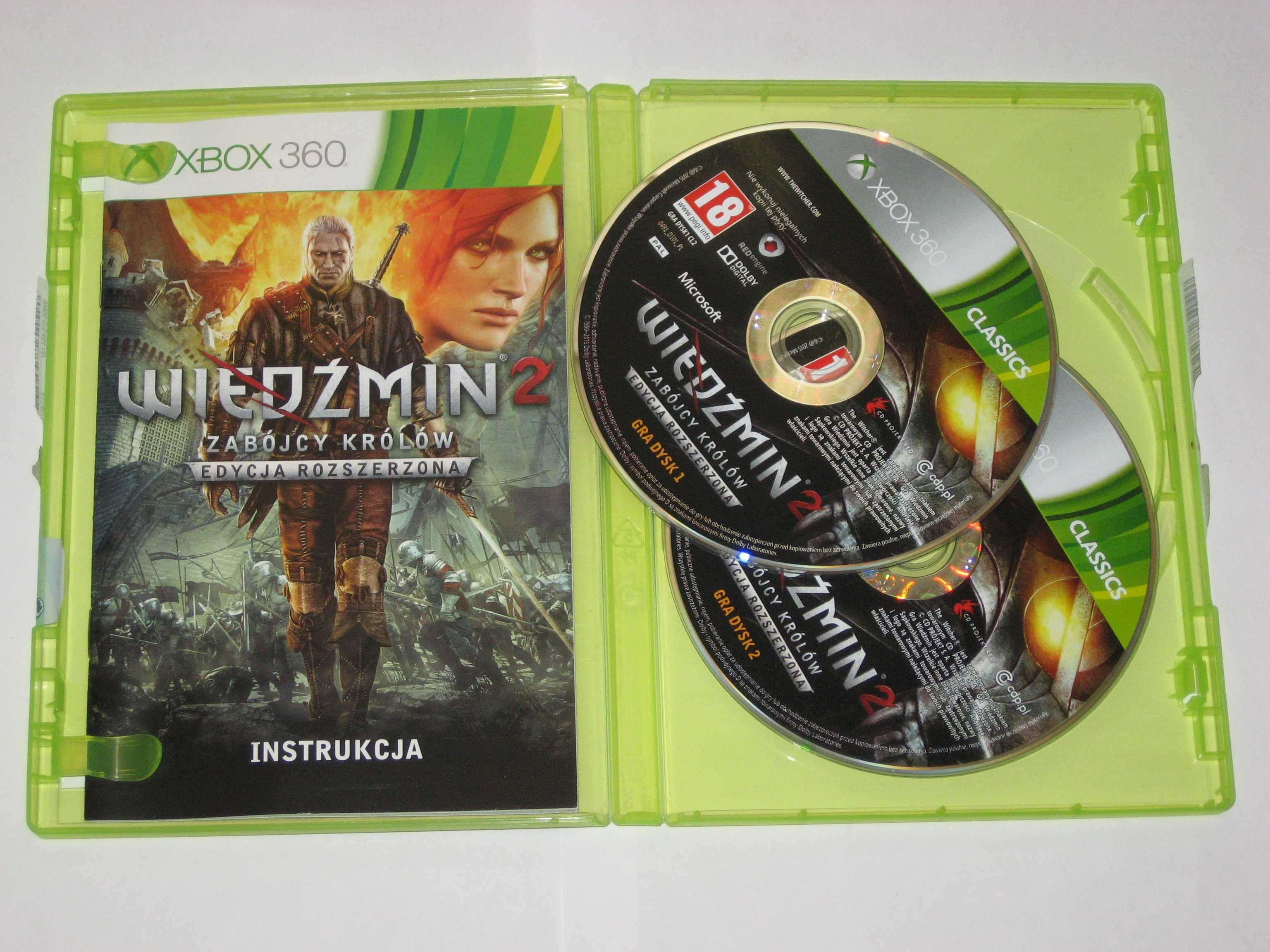 Gra Wiedźmin 2 Zabójcy Królów WITCHER 2 XBOX360 BDB po polsku! 3xPL