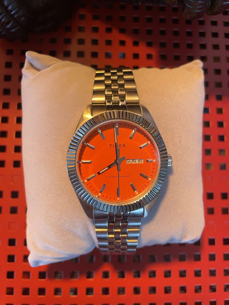 Zegarek Timex tw2v17900AJ waterbury orange pomarańczowy