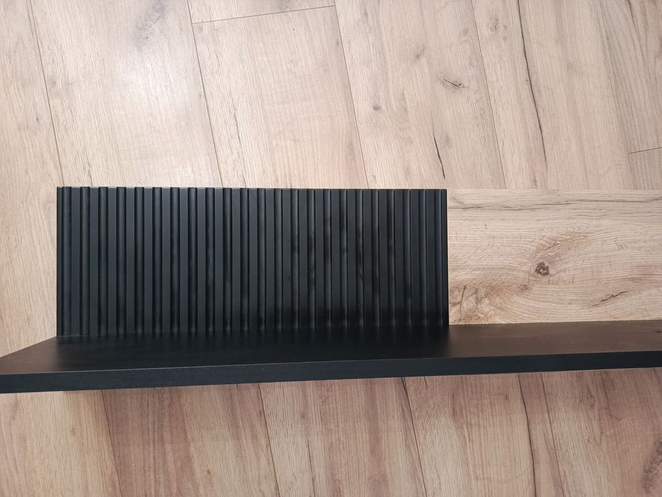 Półka wisząca RANDOM P-1 Dąb Wotan + Czarny Halmar