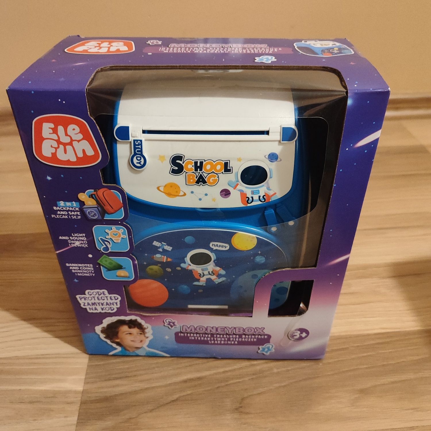 Elefun Moneybox Interaktywny Plecaczek  - Skarbonka